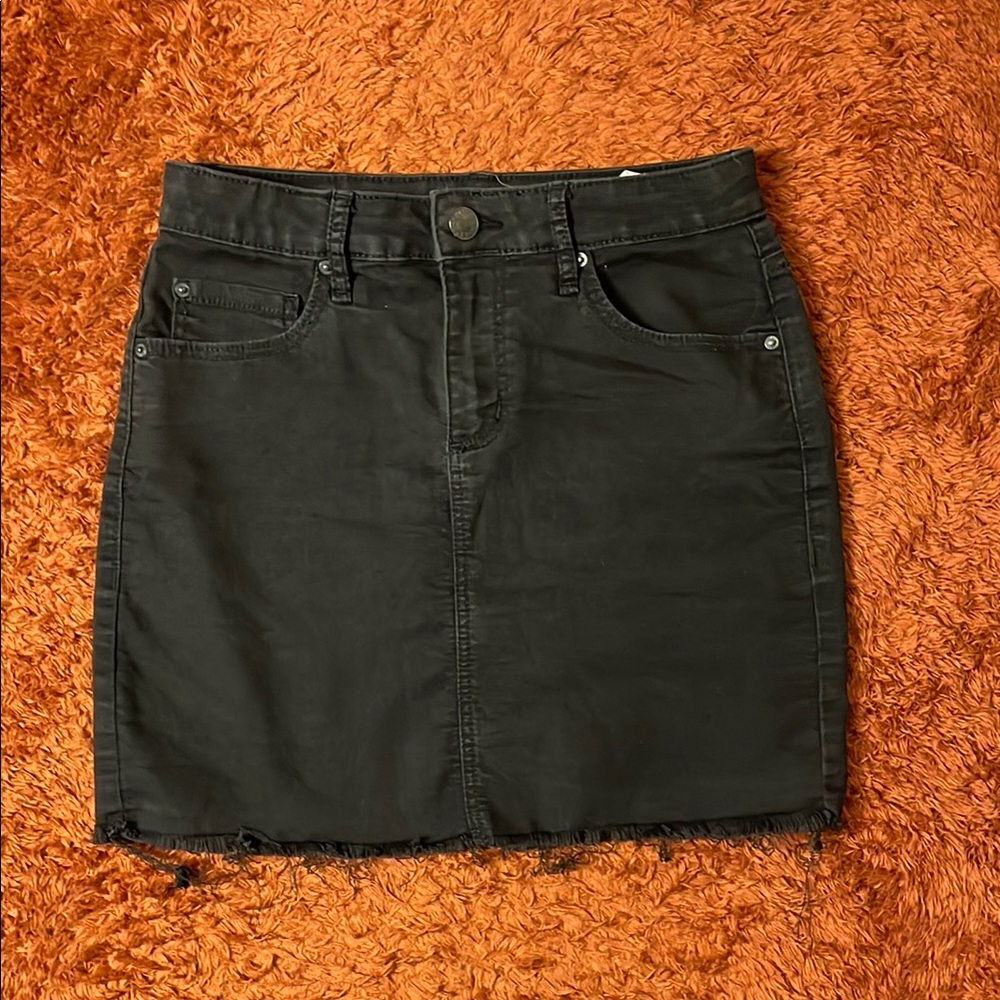 Black Denim Skirt